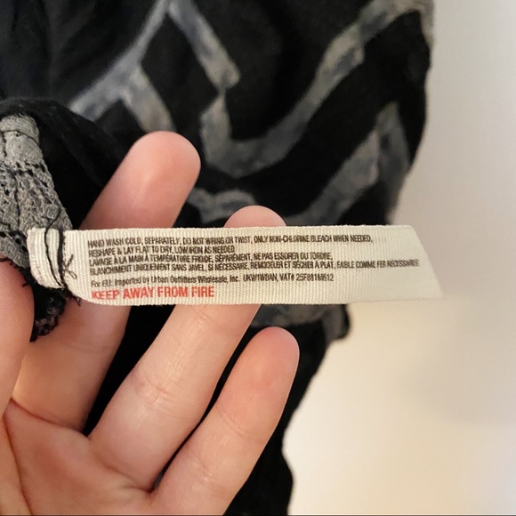 Free People Trapeze Ruffle Tank Tunic with dot and lace detail - Picture 7 of 8